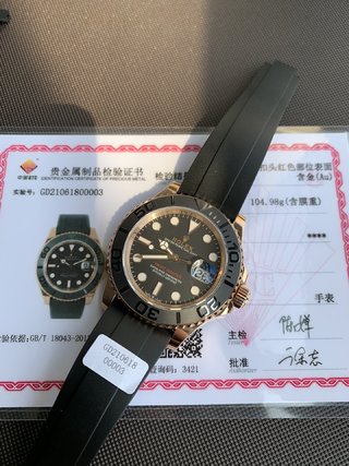 롤렉스 요트 마스터 40MM 흑콤 로즈골드 실리콘